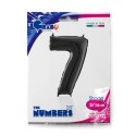 Balon Foliowy Cyfra 7 Czarny, 66 cm Grabo