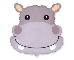Balon Foliowy Hipopotam, głowa, 55 cm