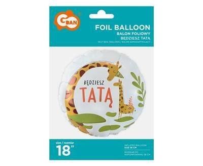 Balon Foliowy okrągły, Będziesz Tatą, 46cm