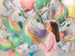 Balon foliowy Głowa Jednorożca Macaron Pastelowy 81 cm