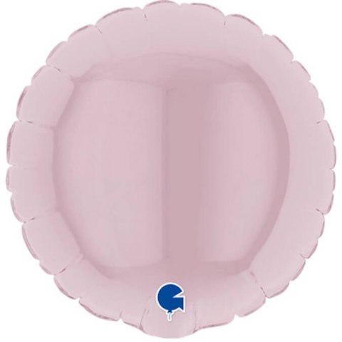 Balon foliowy, okrągły Pastel Pink różowy, 10 cm, Grabo