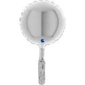 Balon foliowy, okrągły, srebrny, 10 cm, Grabo