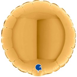 Balon foliowy, okrągły, złoty, 10 cm, Grabo