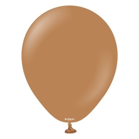 Balony lateksowe Kalisan Caramel Brown, brązowe 30cm, 100 szt.