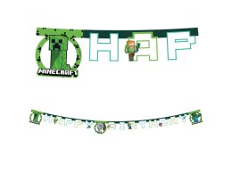 Girlanda, baner Happy birthday Minecraft 230 cm