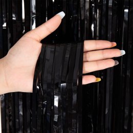 Kurtyna dekoracyjna, czarna, 100 cm x 200 cm