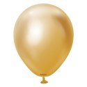 Balony lateksowe Kalisan Mirror Gold złote, 30cm, 50szt.