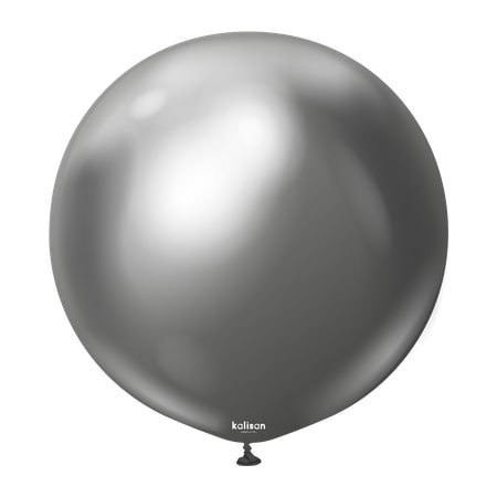 Balony lateksowe Mirror Space Grey, szary, 45 cm, 1 szt.