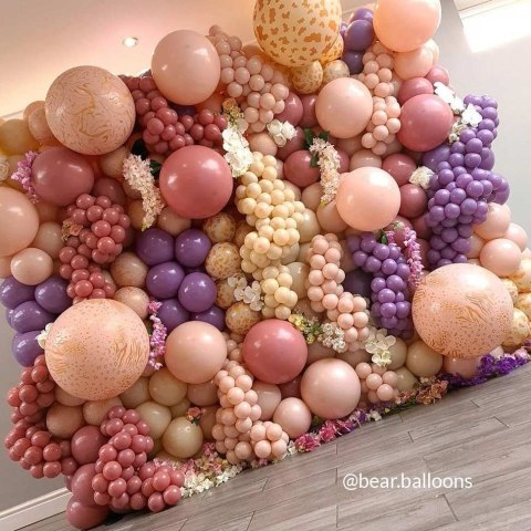 Balony lateksowe Retro Rosewood, Brudny róż, 45 cm, 1 szt.