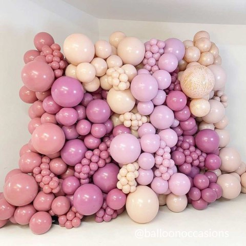 Balony lateksowe Retro Rosewood, Brudny róż, 45 cm, 1 szt.