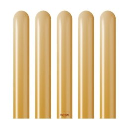 Balony lateksowe do modelownia. Modeling 260 Mirror Gold, złoty, 115 cm, 50 szt.