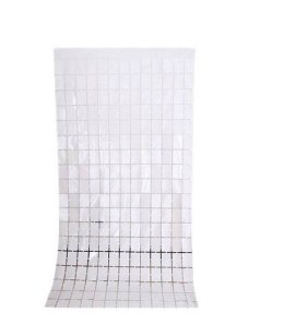 Kurtyna panelowa srebrna, 200x100 cm