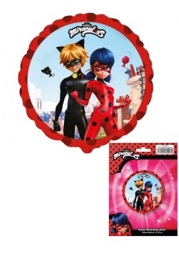 Balon foliowy okrągły Miraculum - Biedronka, 46cm