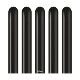Balony do modelowania 260M, Standard Black, Czarne 115cm, 100 szt.