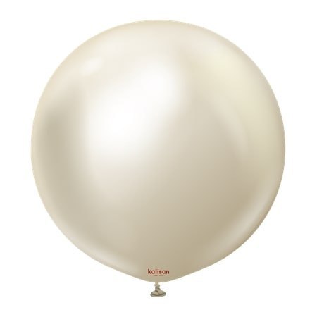 Balony lateksowe Mirror White Gold, złoty, 60cm, 2szt.