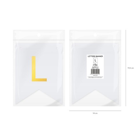 Baner DIY 16x12 cm - literka L