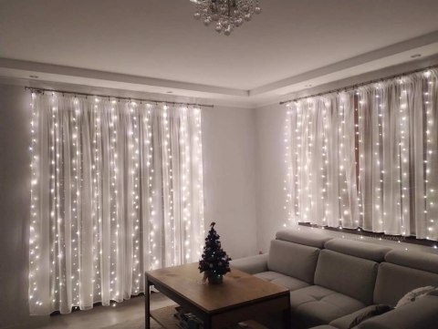 Kurtyna świetlna Led 3x3m biały ciepły sterowanie