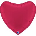 Balon Foliowy Czerwone Serce Satin Cherry 91cm, Satynowe Grabo