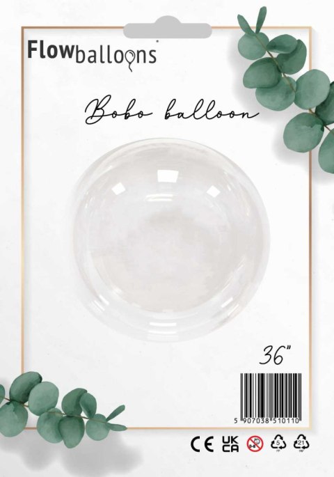 Balon Przezroczysty, Bobo 36 cali, pakowany