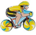 Balon foliowy Kolarz, Rower Żółty, Grabo, 31"