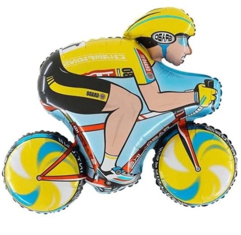 Balon foliowy Kolarz, Rower Żółty, Grabo, 31"