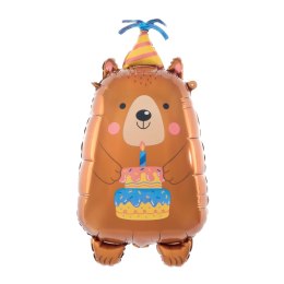 Balon foliowy Miś Urodzinowy 44,5 x 78,5 cm