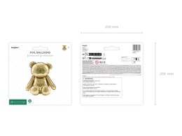 Balon foliowy Miś - Złoty, 43x53 cm