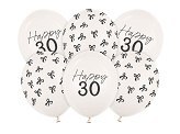 Balony 30 cm, zestaw na 30 urodziny, Pastel Off-white