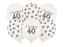 Balony 30 cm, zestaw na 40 urodziny, Pastel Off-white