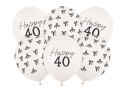 Balony 30 cm, zestaw na 40 urodziny, Pastel Off-white