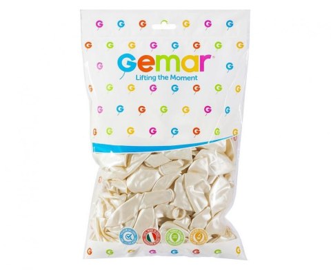 Balony Lateksowe Gemar Metaliczne Perłowe 30cm, 100 szt.