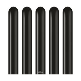Balony do modelowania 260M Standard Black, czarne modeliny 115 cm, 50 szt.
