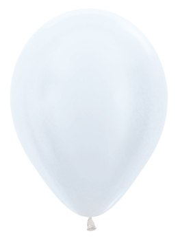 Balony lateksowe Sempertex Pearl White biały perłowy 30 cm, 12szt.