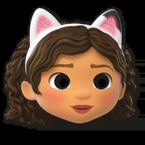 Maski papierowe Koci Domek Gabi, Brązowe, 6 szt.