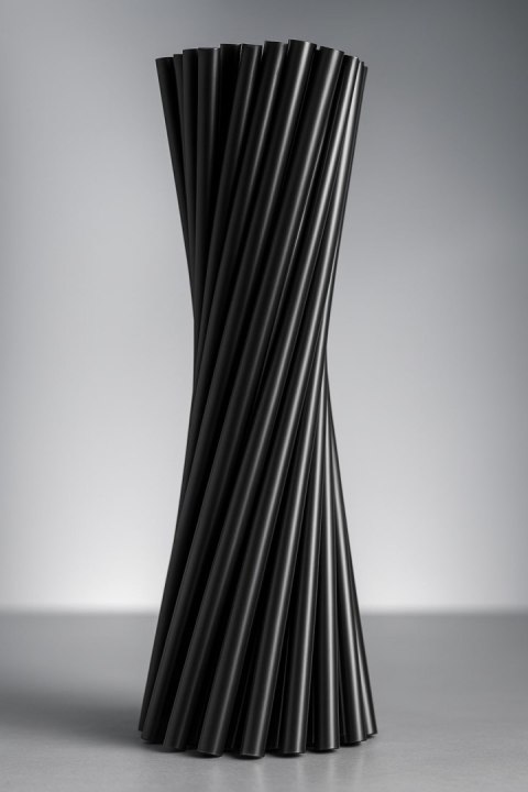 Rurki słomki wielokrotnego użytku, czarne, 7,5x190 mm, 200 szt.