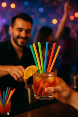 Rurki wielokrotnego użytku, różne kolory, 9mm, 240mm, 250szt.