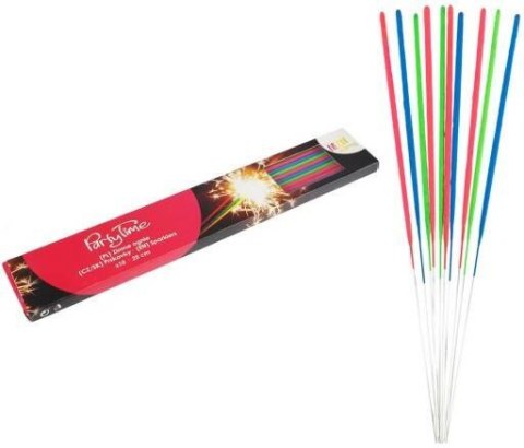 Zimne ognie - neonowe kolory, 25cm, 10szt