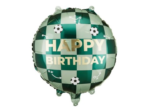 Balon foliowy Happy Birthday Piłki Zielony 35 cm