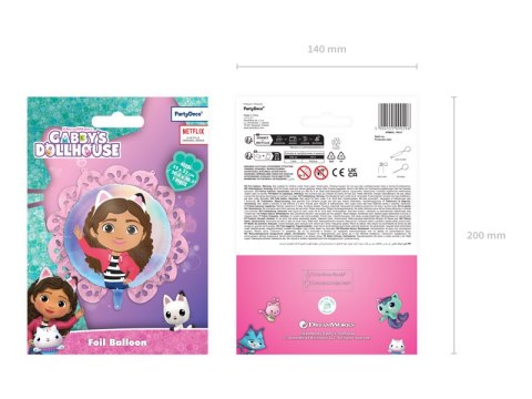 Balon foliowy Koci Domek Gabi Pastylka z falbanką 52 cm