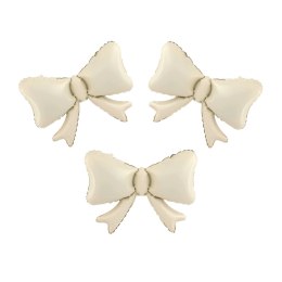 Balon foliowy Kokardki beżowy 55 x 42cm 3szt