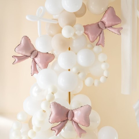 Balon foliowy Kokardki różowy szampański 55 x 42cm 3szt