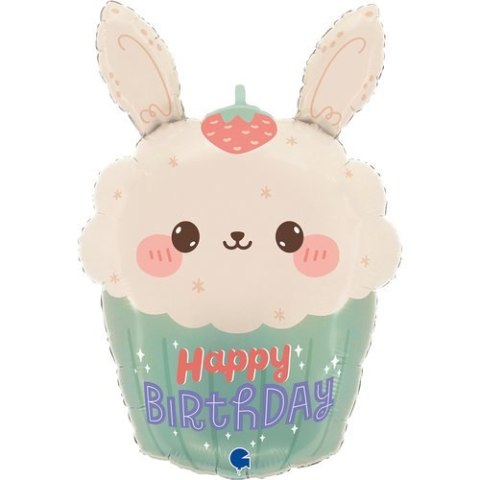 Balon foliowy Króliczek, Bunny Cupcake 61 cm
