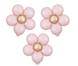 Balon foliowy Różowa Stokrotka 51x43 cm 3 szt