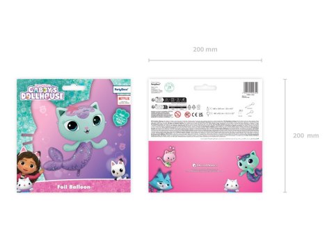 Balon foliowy Syrenkotka Koci Domek Gabi Mix 80 x 82 cm