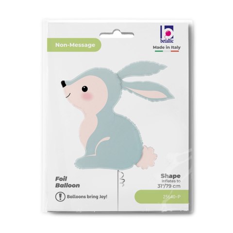 Balon foliowy Woodland Bunny Blue 68 cm