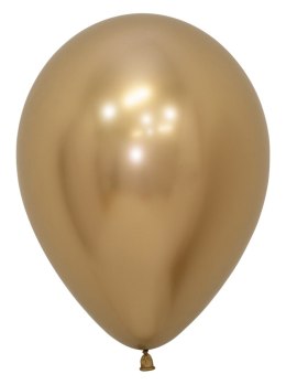 Balony lateksowe Sempertex, Reflex Gold złoty 30cm, 50szt.