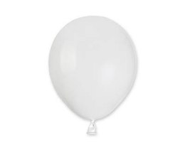 Balony lateksowe pastelowe Gemar Białe White 12cm, 100 szt.