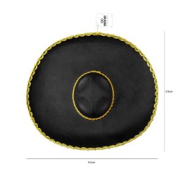 Kapelusz meksykański Sombrero ze złotym wykończeniem 60cm