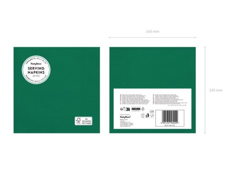 Serwetki papierowe Ciemny zielony Dark Green 33x33cm 20szt