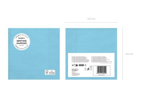 Serwetki papierowe Jasny Niebieski 33x33cm 20szt